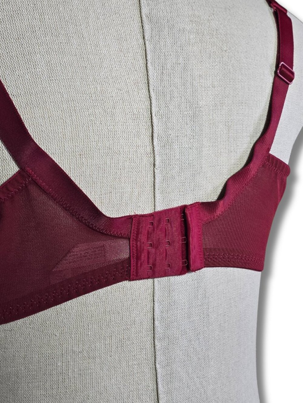 NWT Auden 40DDD/40F Push-Up Plunge Coverage Underwire Bra Wine Red - Picture 7 of 7